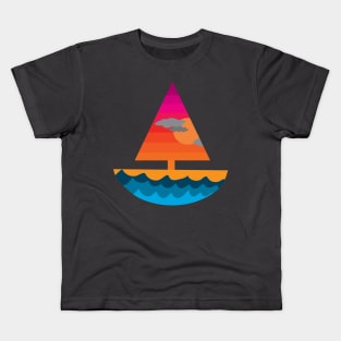 Sunset Sailboat Kids T-Shirt